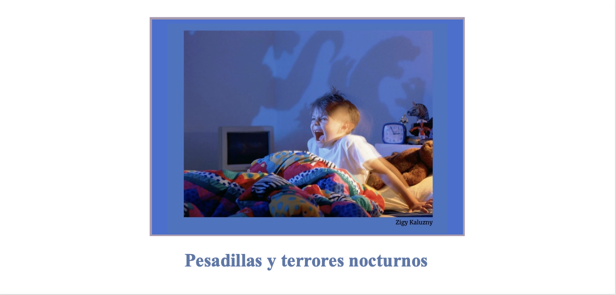 PESADILLAS Y TERRORES NOCTURNOS